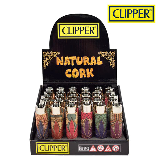 CLIPPER LIGHTER POP COVER - CORK LEAVES - 30CT