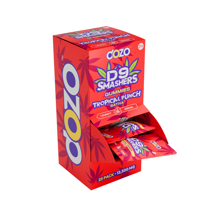 Dozo D9 Smashers Single Gummy, 500mg/25CT