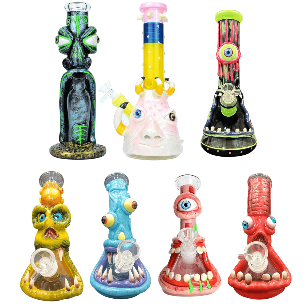 Monster Glass Water Pipe - Assorted Designs