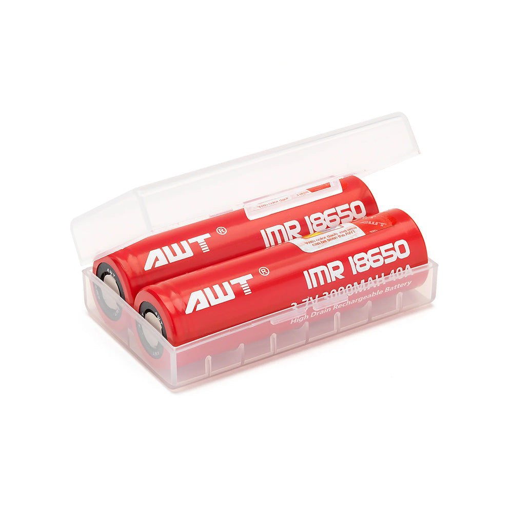 AWT 18650 BATTERY RED BOX 2PK