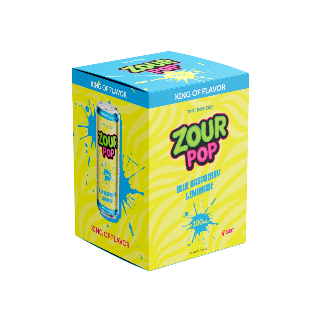 ZOUR 100MG POP BEVERAGE 4CT