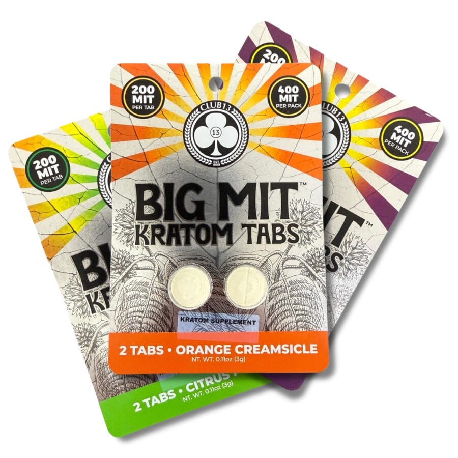 CLUB 13 BIG MIT KRATOM TABLETS 2CT/400MIT-BOX OF 8